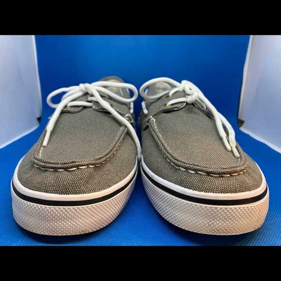 ST.JOHN'S BAY Gray Canvas Casual Memory Foam Boat Shoes Men's Size 13 M. - Picture 6 of 11